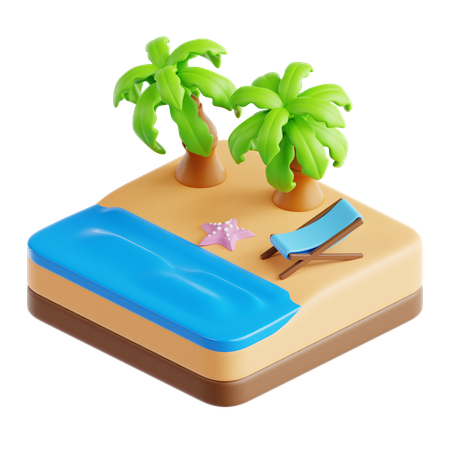 Beach  3D Icon