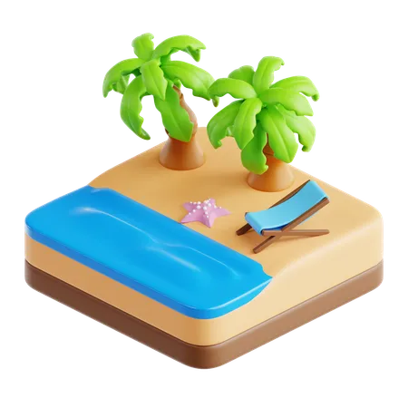 Beach  3D Icon