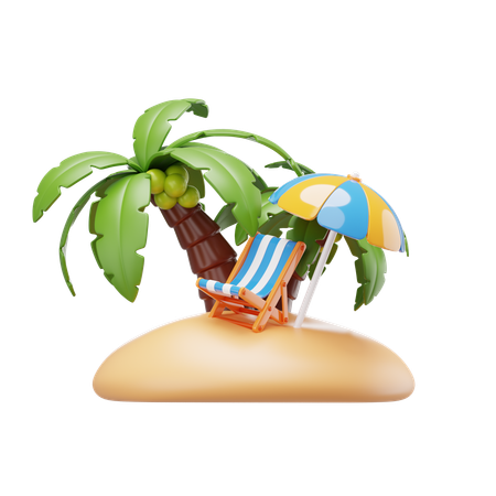 Beach  3D Icon