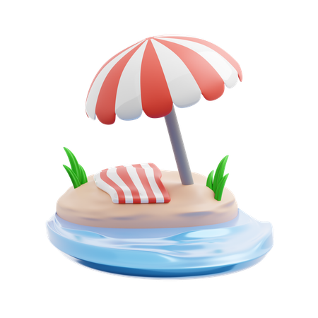 Beach  3D Icon