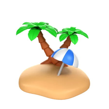 Beach  3D Icon