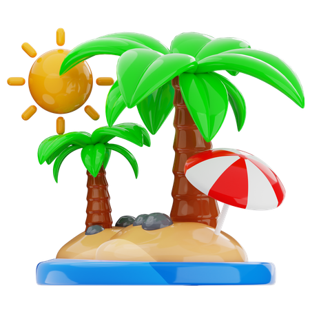 Beach  3D Icon