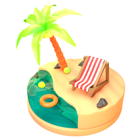 Beach  3D Icon