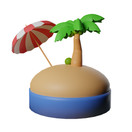 Beach  3D Icon