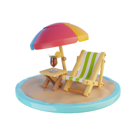 Beach  3D Icon