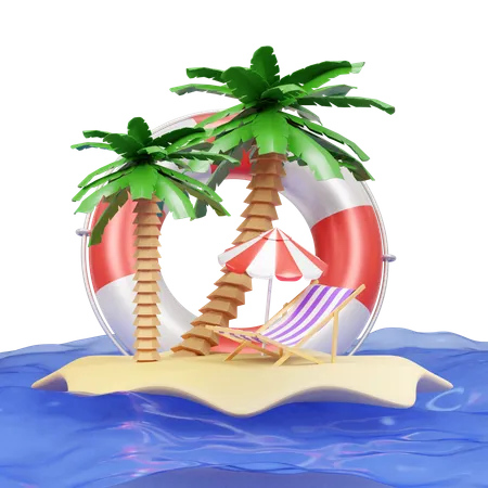 Beach  3D Icon