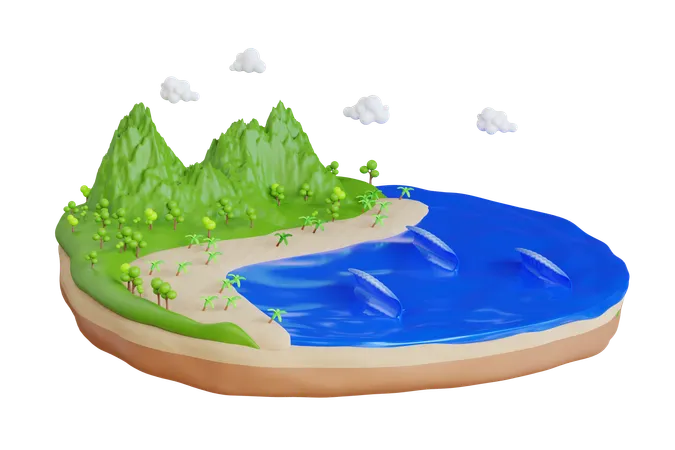 Beach  3D Icon