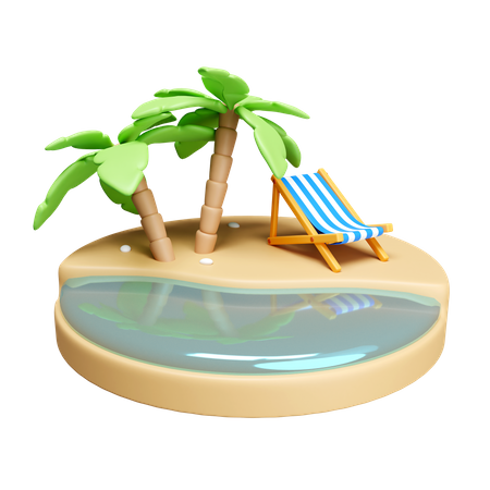 Beach  3D Icon