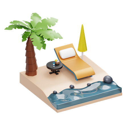 Beach  3D Icon