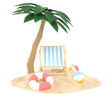 Beach  3D Icon