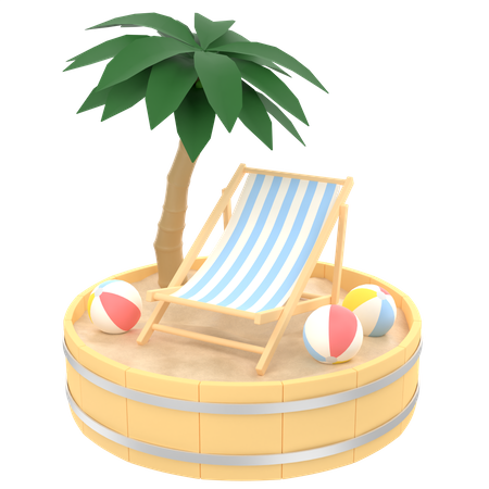 Beach  3D Icon
