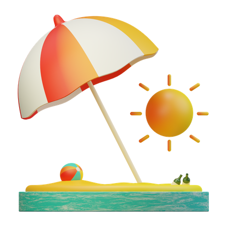 Beach  3D Icon