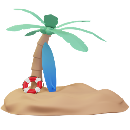 Beach  3D Icon