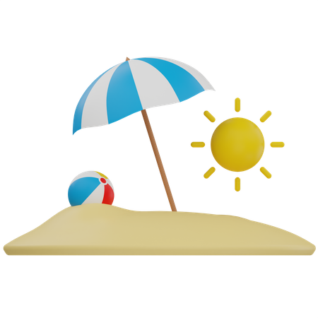Beach  3D Icon