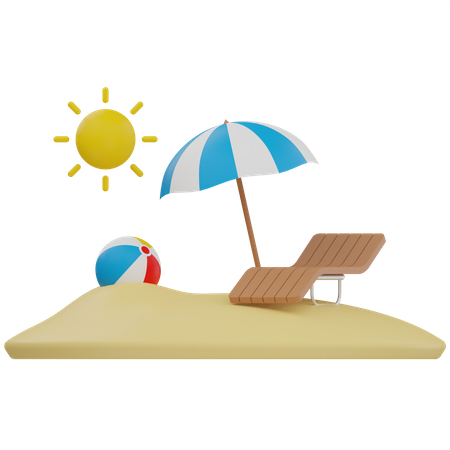 Beach  3D Icon