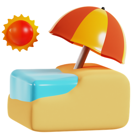 Beach  3D Icon