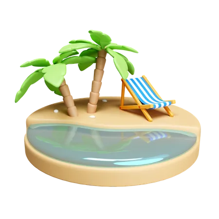 Beach 3D Icon