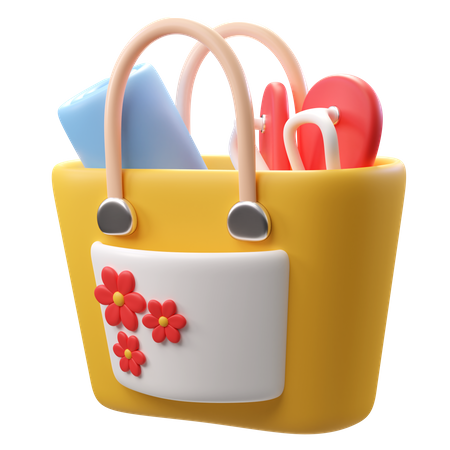 Beach Bag  3D Icon