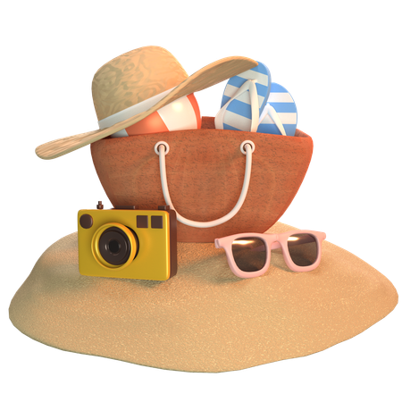 Beach Bag  3D Icon