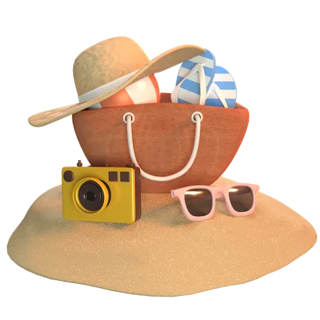 Beach Bag  3D Icon