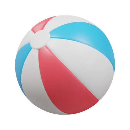 Colorful Beach Ball 3 D Illustration 3D Icon