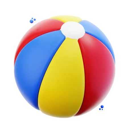 3 D Rendering Beach Ball Illustration 3D Icon