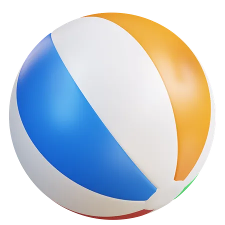 3 D Illustration Beach Ball 3D Icon