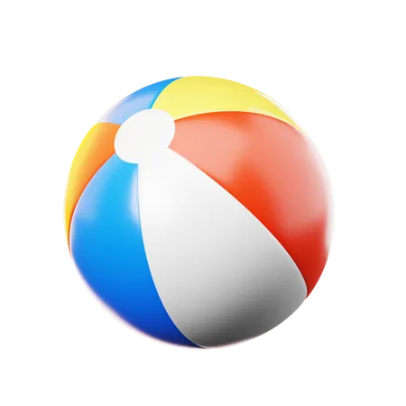 3 D Icon Summer Beach Ball Isolated On Transparent Background 3 D Illustration High Resolution 3D Icon