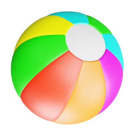 비치 볼  3D Icon