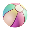 beach ball 3d logo