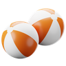 beach ball 3d logo