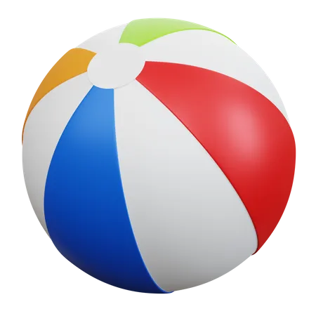 3 D Rendering Beach Ball Isolated 3D Icon