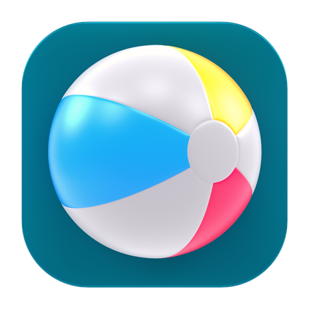 Beach ball App  3D Icon