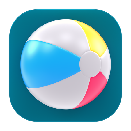 Beach ball App  3D Icon
