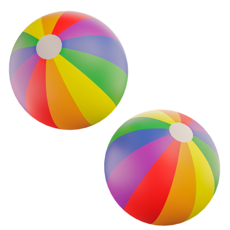 Beach Balls  3D Icon