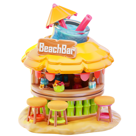 Beach Bar  3D Icon