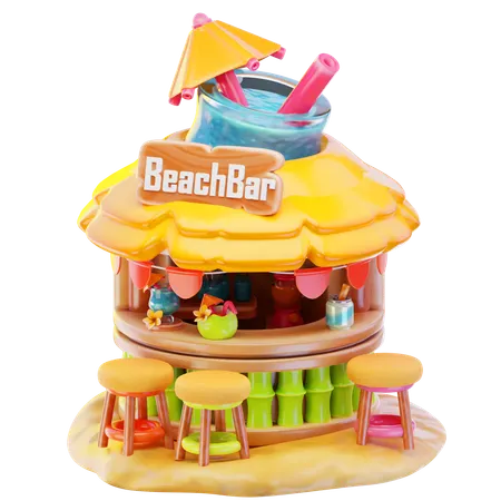 Beach Bar  3D Icon