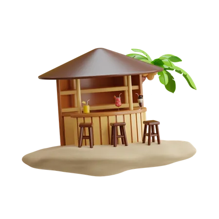 Beach Bar  3D Icon