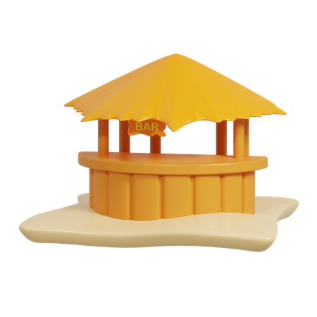 Beach Bar  3D Icon