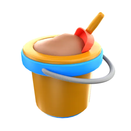 Beach Bucket  3D Icon