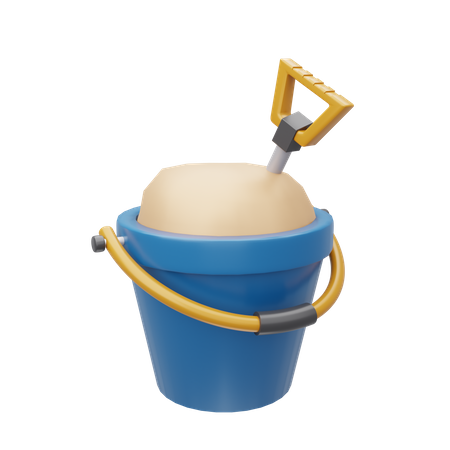 Beach Bucket  3D Icon