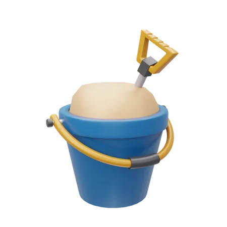 Beach Bucket  3D Icon