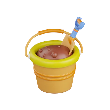 Beach Bucket  3D Icon