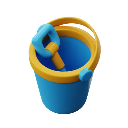 Beach Bucket  3D Icon