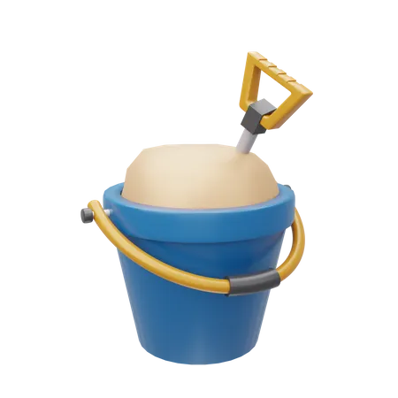 Beach Bucket 3D Icon