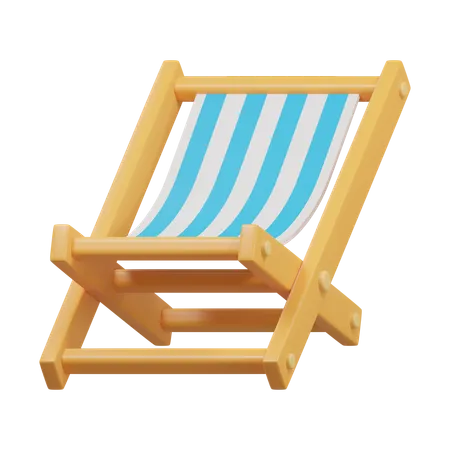 Beach Chair 3 D Illustration 3D Icon