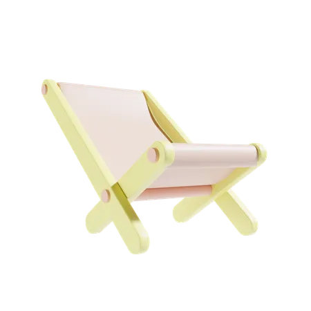 Beach Chair Travel 3 D Illustration 3D Icon