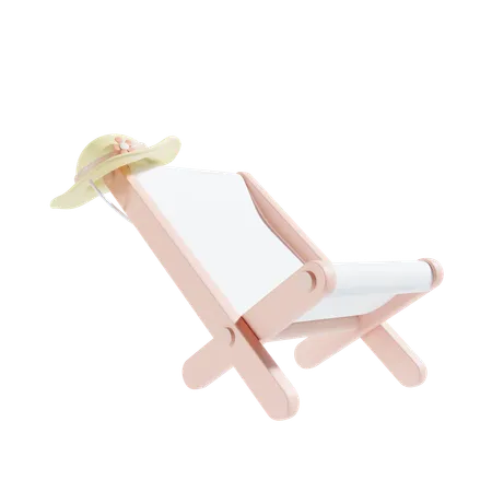 Beach Chair For Travel 3 D Illustration 3D Icon