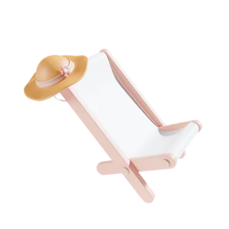 Beach Chair For Travel 3 D Illustration 3D Icon
