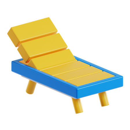 Beach chair  3D Icon